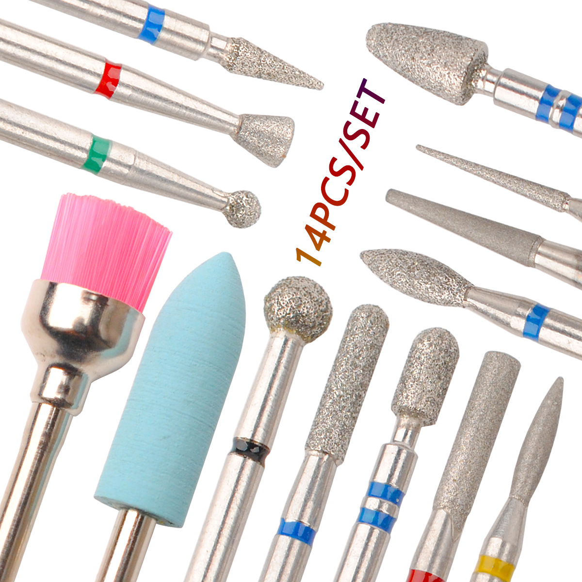 14pcs/set Nail Drill Machine B - Nail File Titanium avaliação e preço