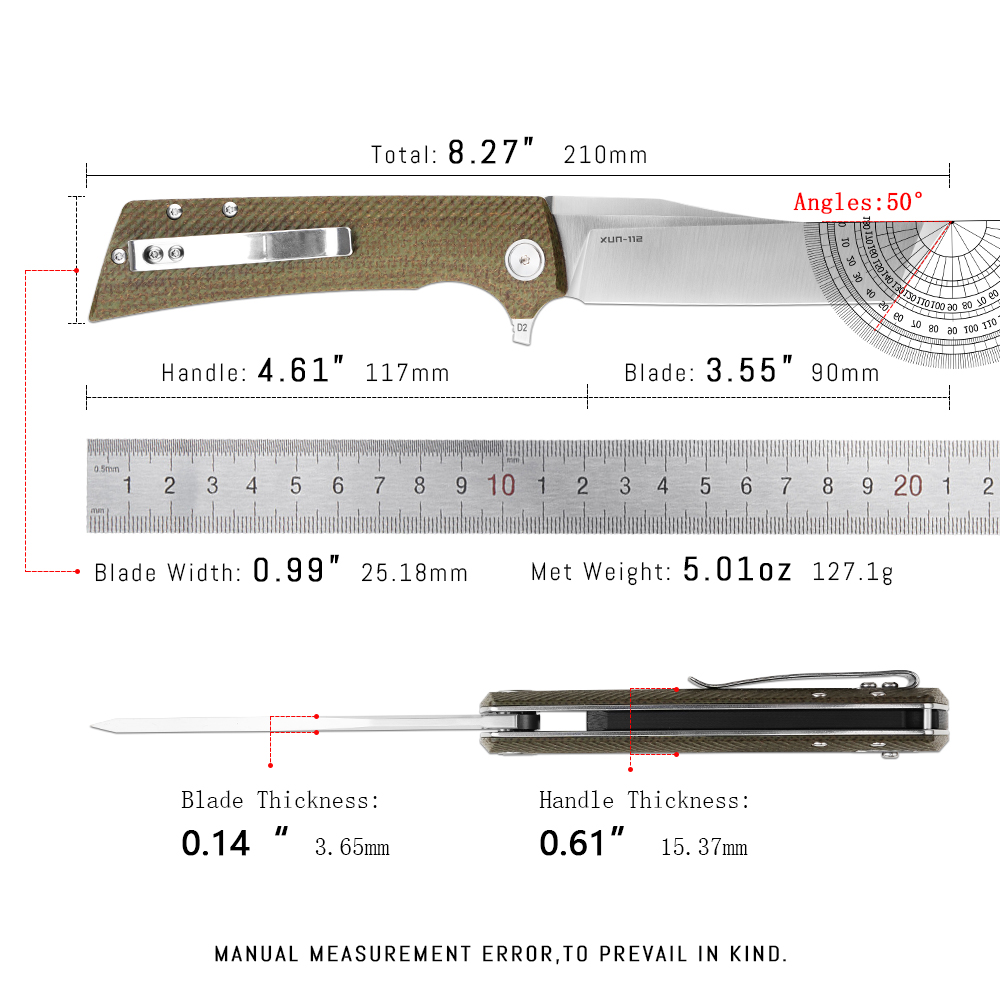 Shooziz XUN112 EDC Folding Kni - Edc Carry For Men avaliação e preço