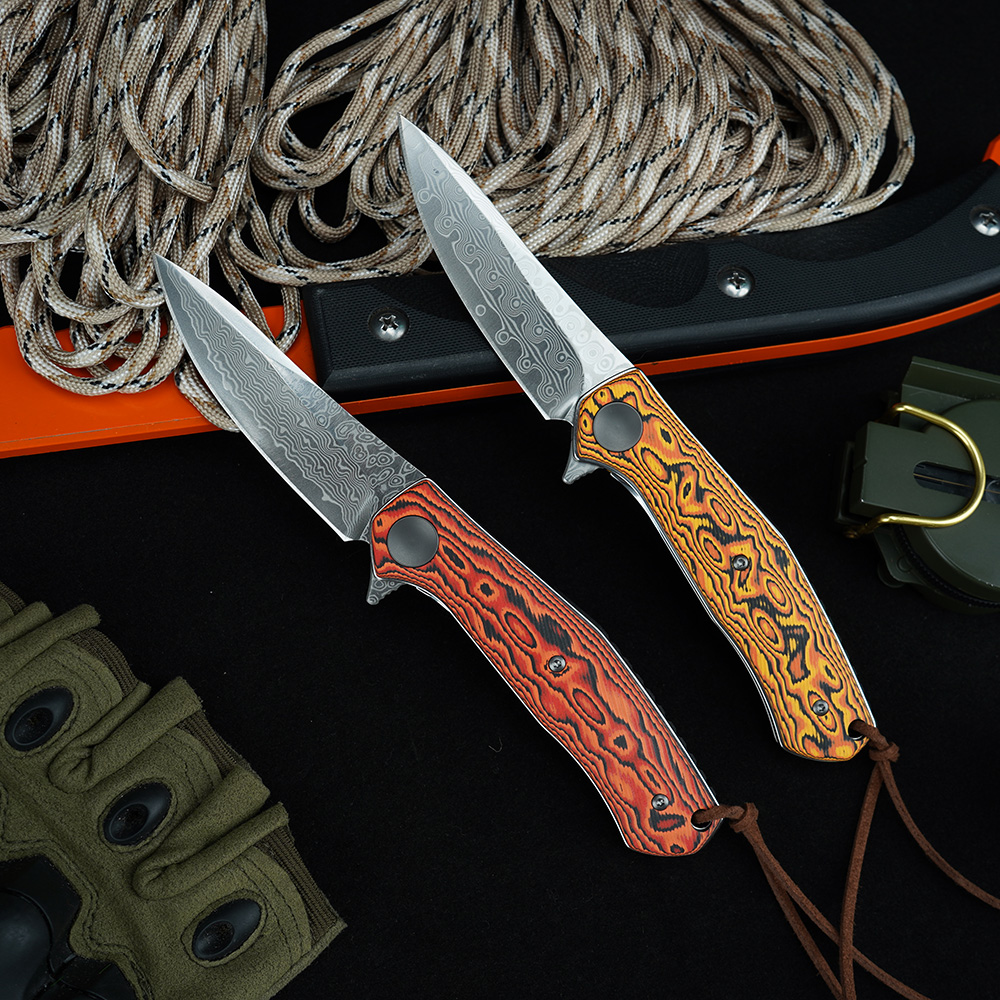 KS 4020 Damascus Knife Portabl - Edc Carry For Men avaliação e preço