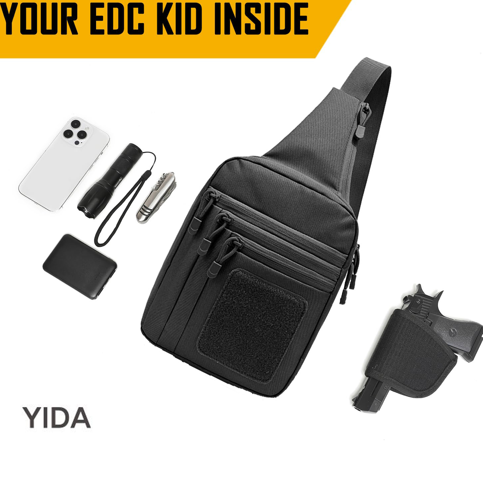 Concealed Carry Crossbody Bag  - Edc Carry For Men avaliação e preço