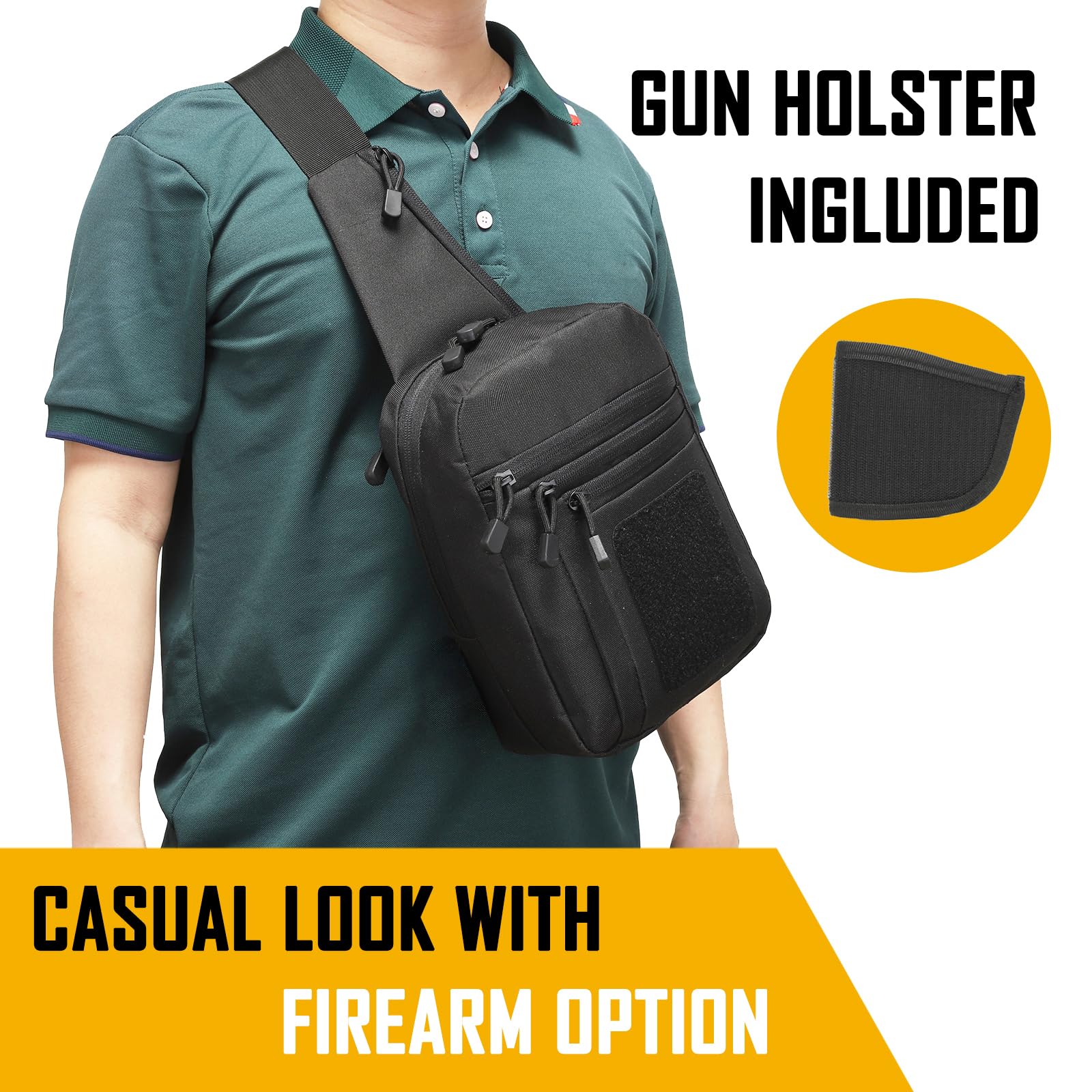 Concealed Carry Crossbody Bag  - Edc Carry For Men avaliação e preço