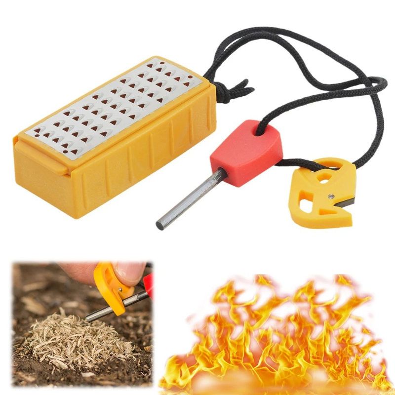 Portable Outdoor Emergency Tin - Ferro Rod Striker avaliação e preço