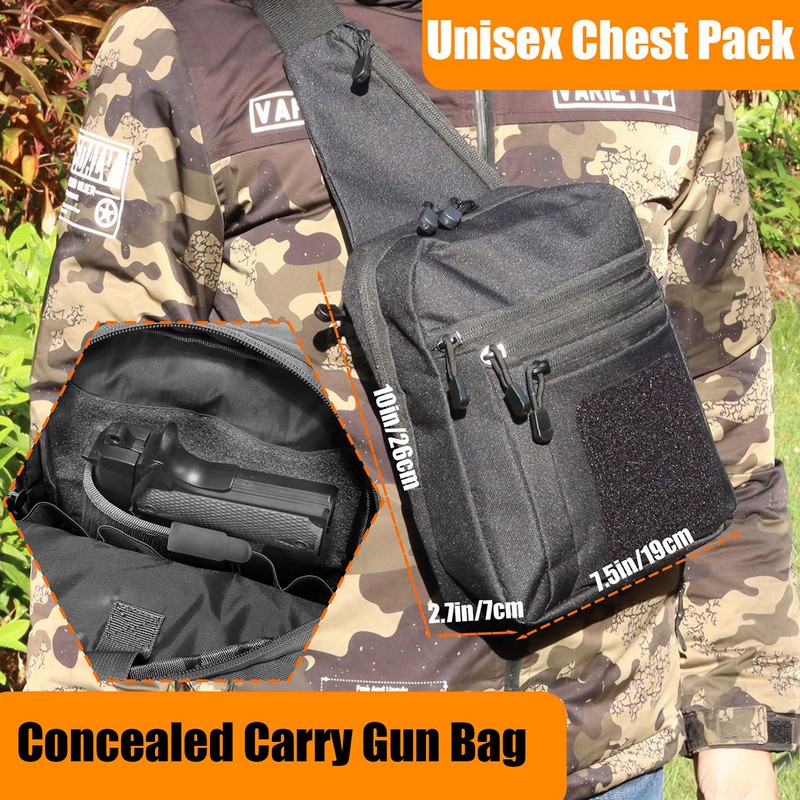 New Tactical Chest Bag Pistol  - Edc Carry Backpack avaliação e preço