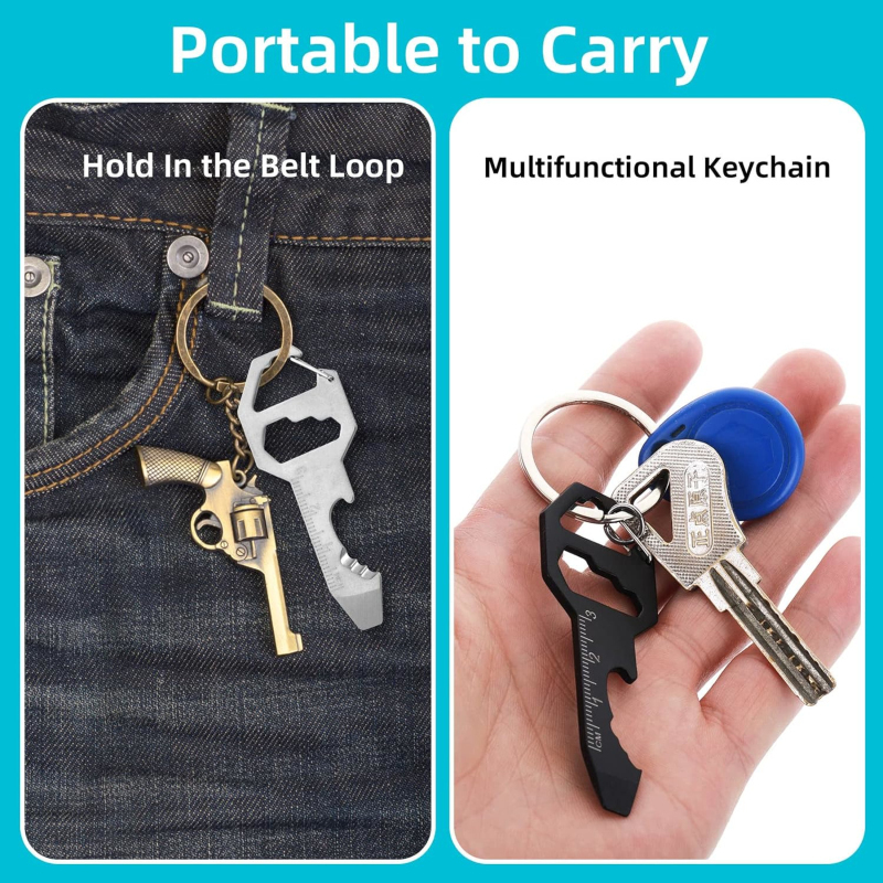 1Pcs Keychain Bottle Opener Mu - Edc Carry Backpack avaliação e preço