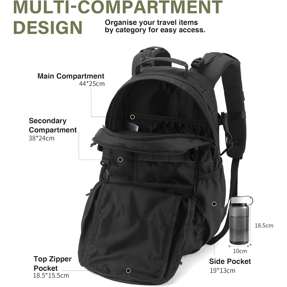 Military-Grade 20L Tactical Ba - Edc Carry Backpack avaliação e preço