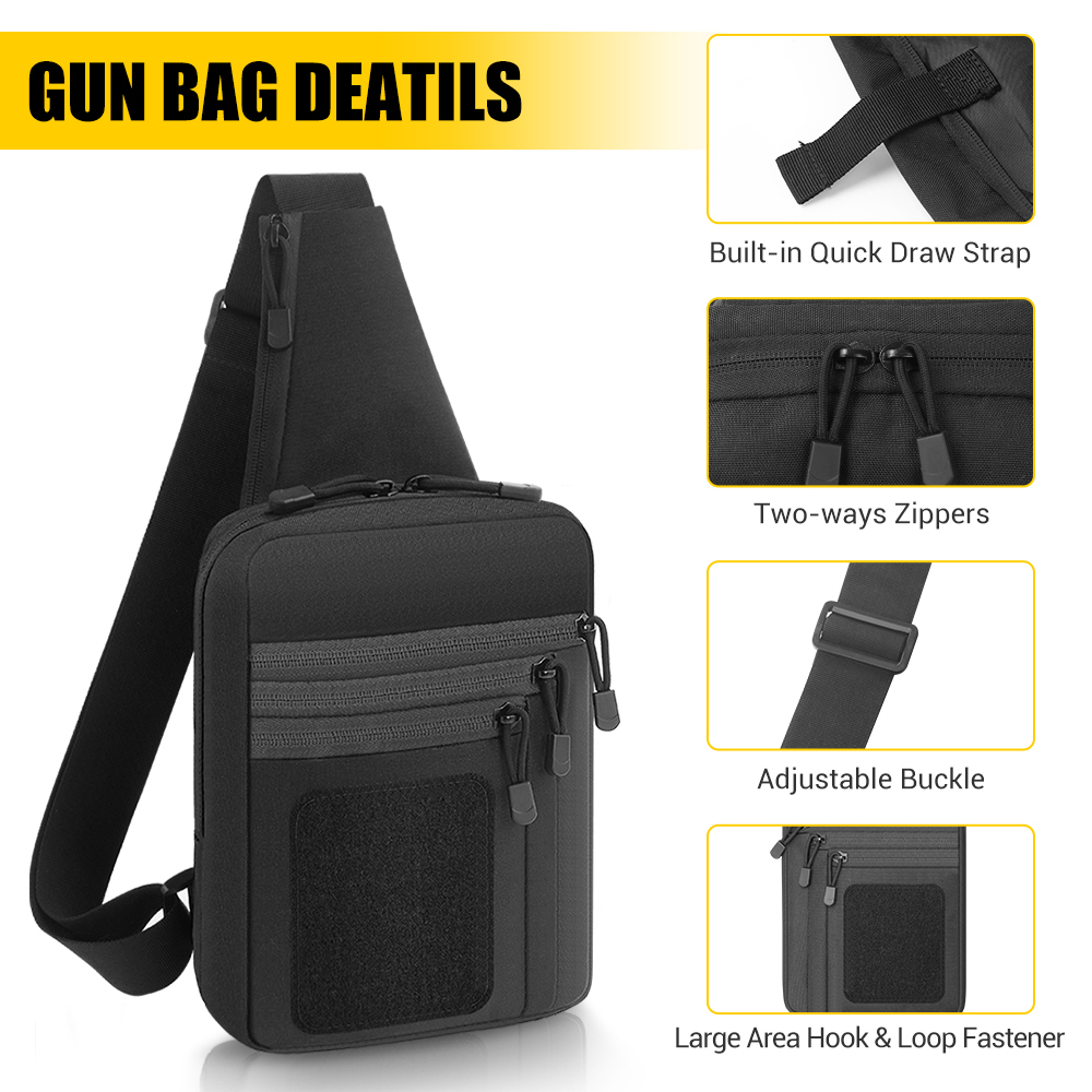 Tactical Pistol Gun Bag Concea - Edc Concealed Carry avaliação e preço
