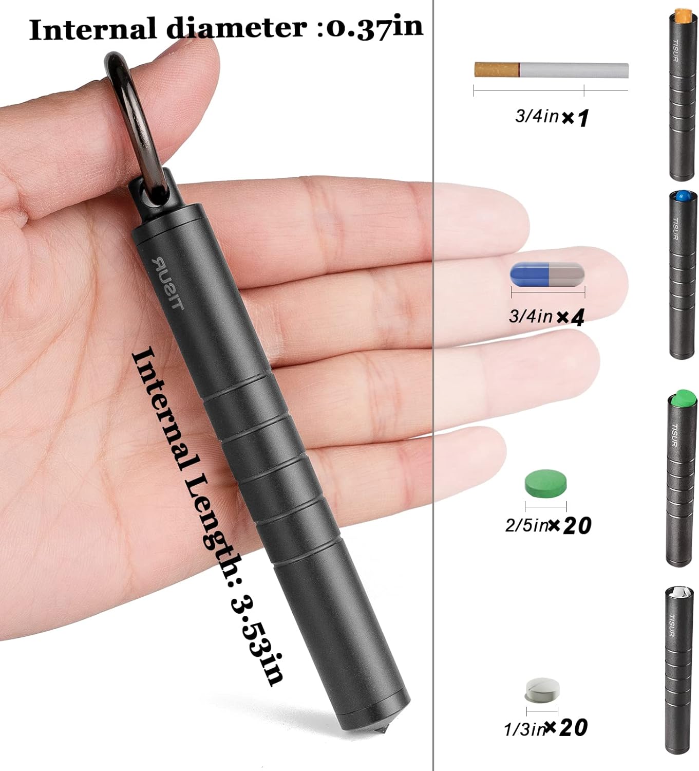 Metal Pill Organizer, Titanium - Edc Day Carry avaliação e preço