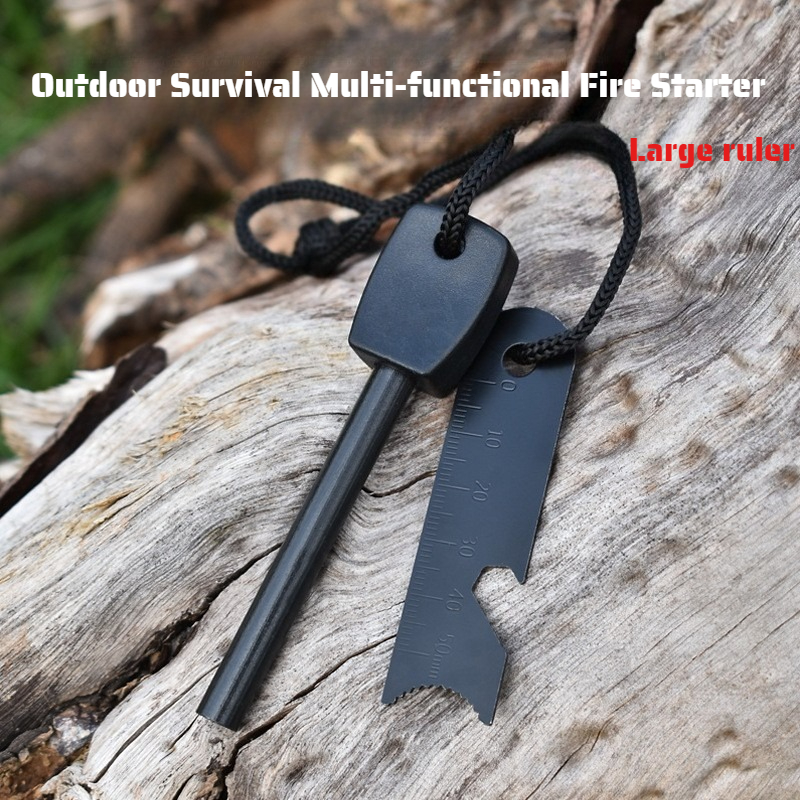Multi-Function Wooden Handle M - Ferro Rod Striker avaliação e preço
