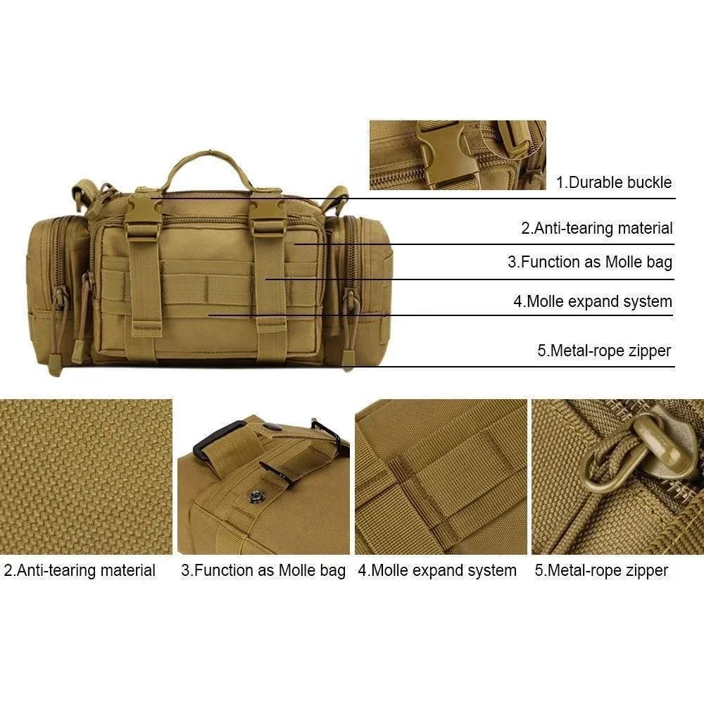 Duffel Waist Bag Molle Waterpr - Edc Carry For Men avaliação e preço