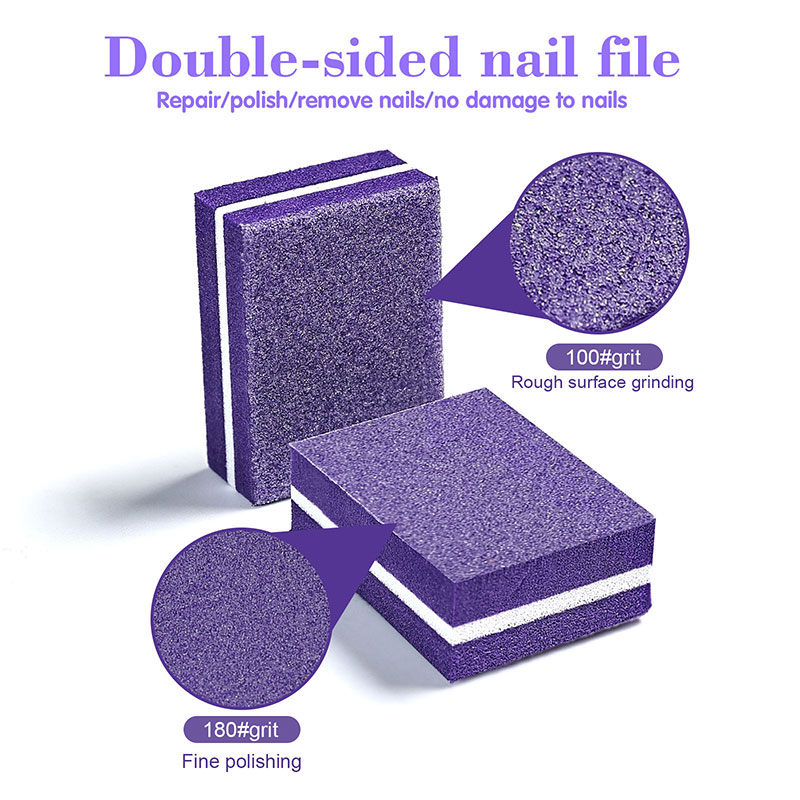 10/50pcs Mini Nails Art Buffer - Nail File Titanium avaliação e preço