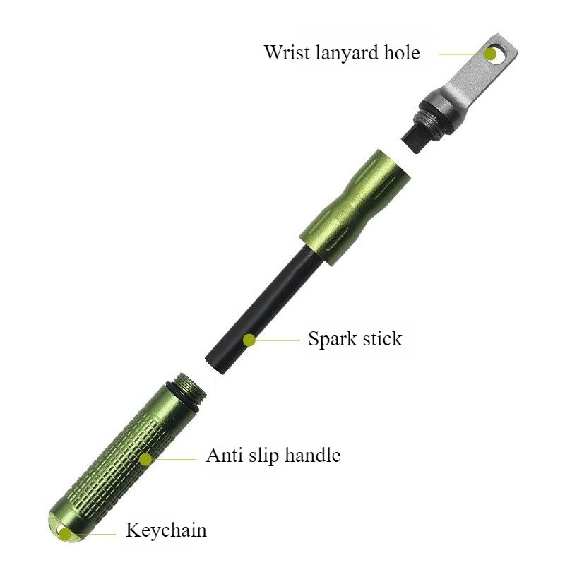 Portable Waterproof Flint Emer - Ferro Rod Striker avaliação e preço