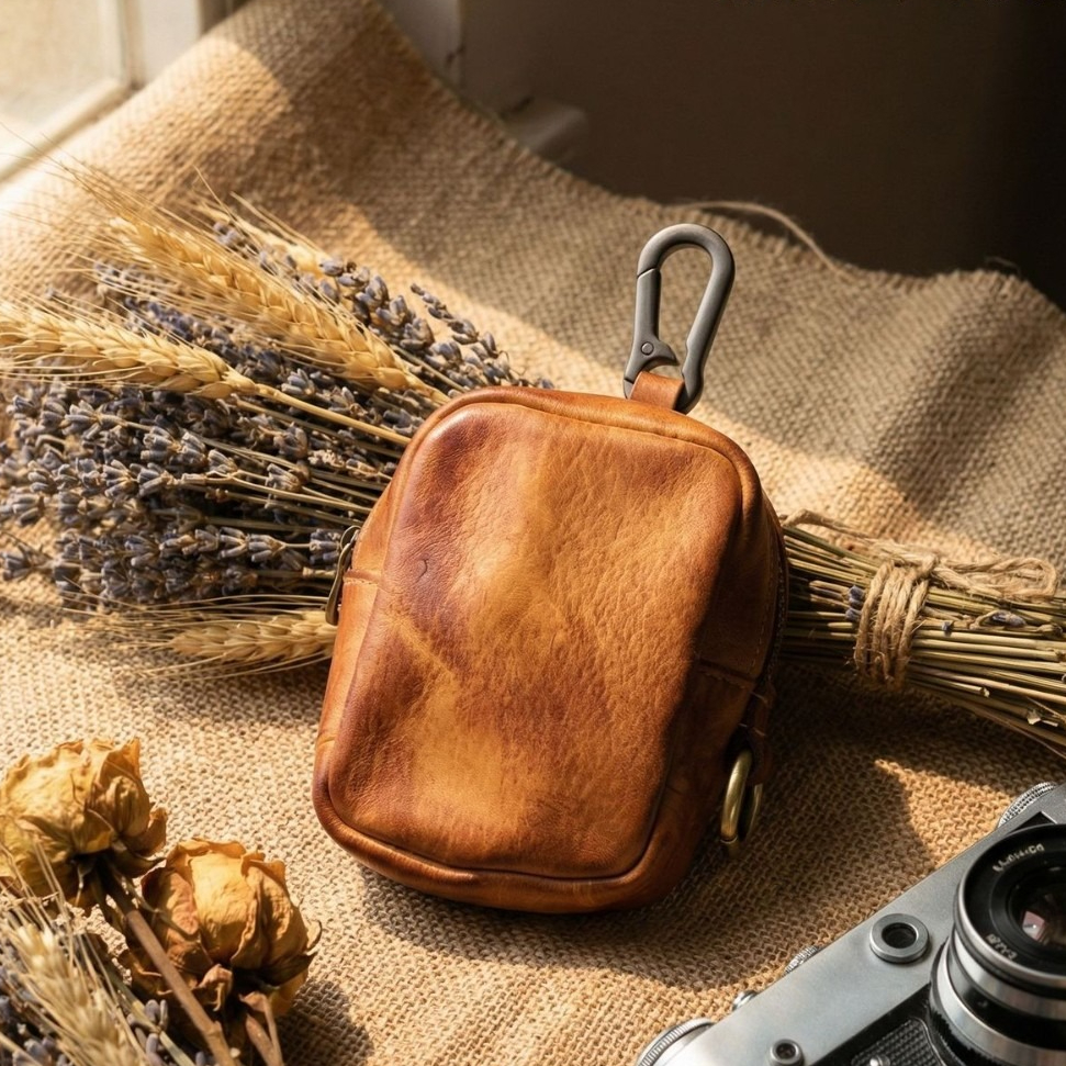 Rugged Vintage Leather Mini Cl - Edc Carry Coins avaliação e preço