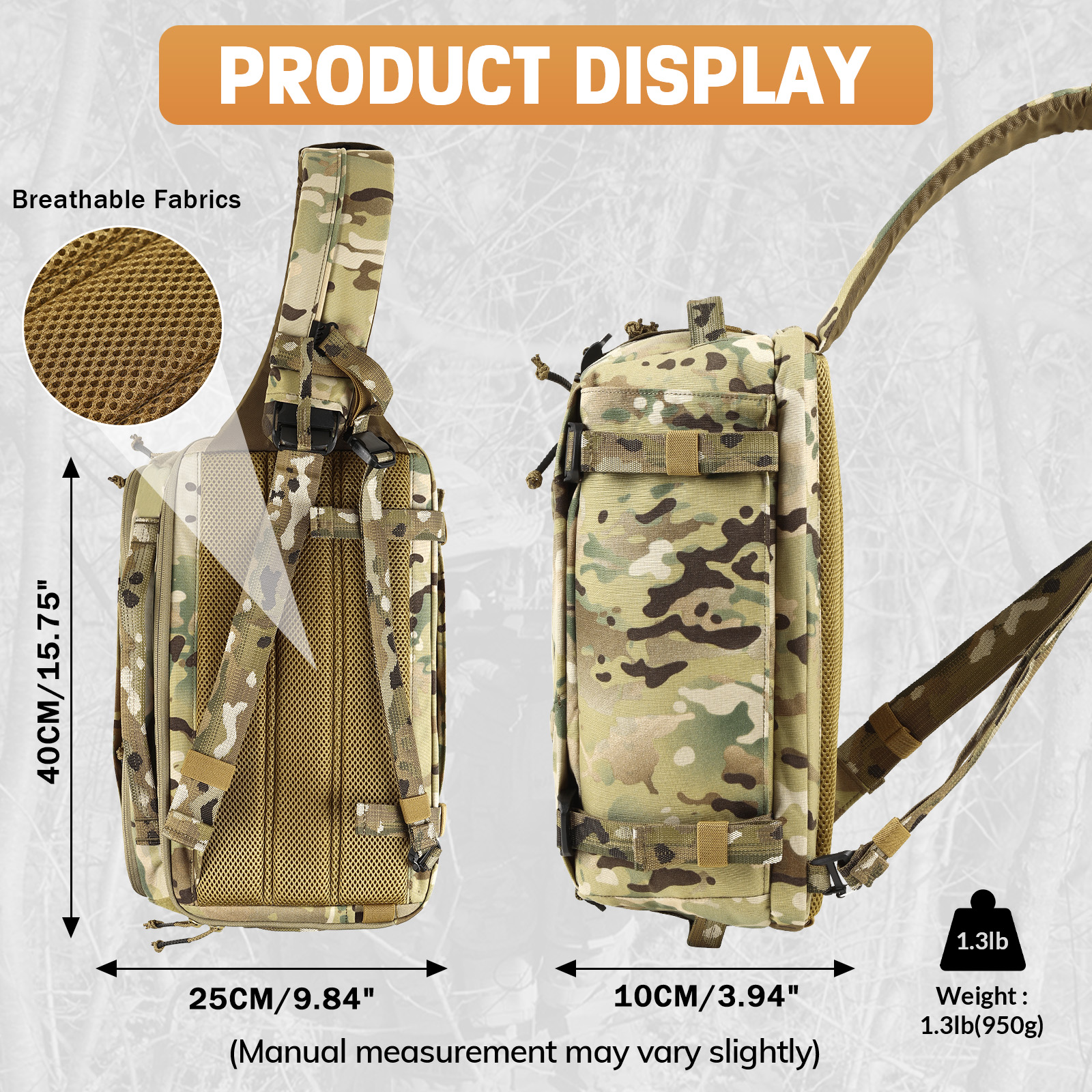 VOTAGOO 13L Tactical Sling Bag - Edc Carry Backpack avaliação e preço