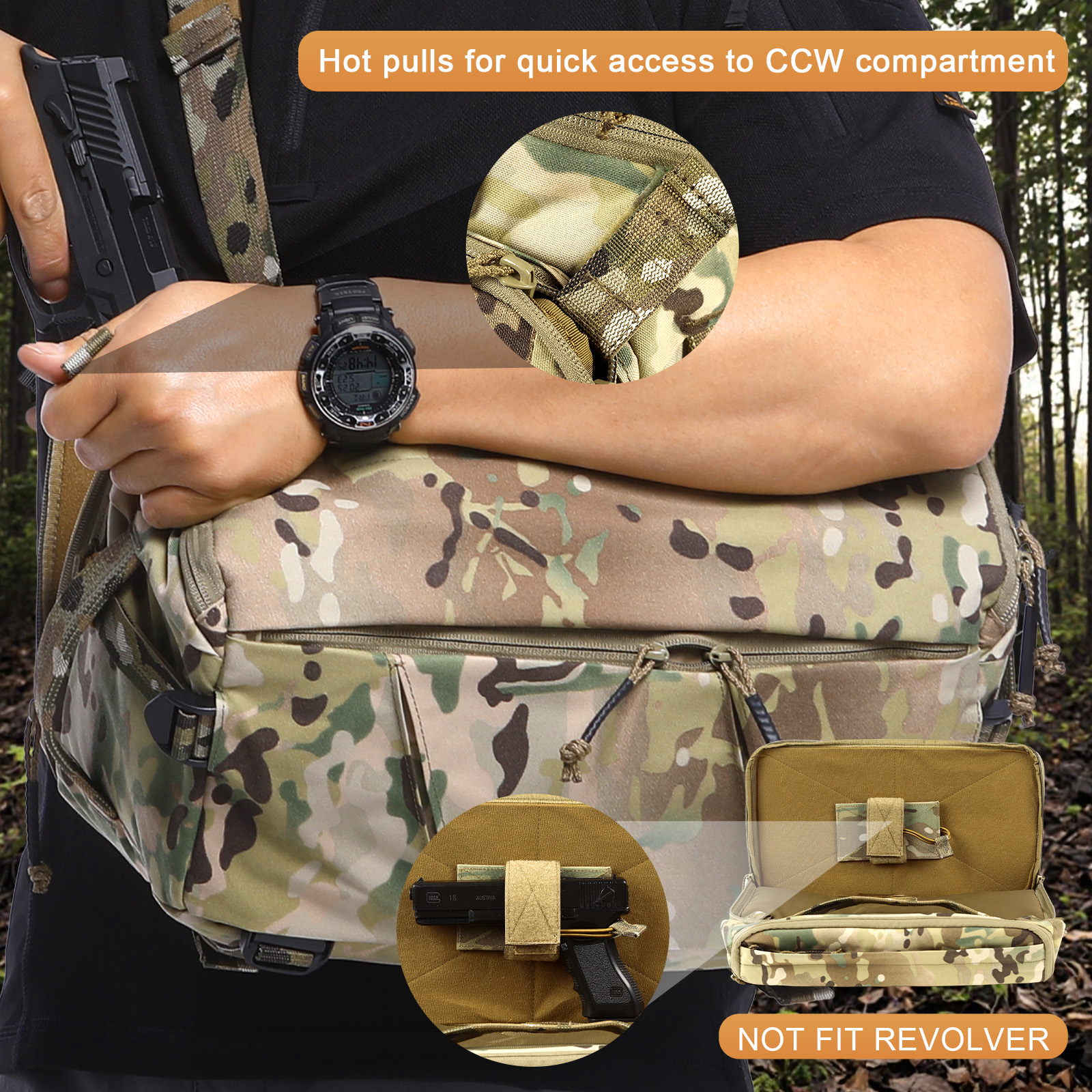 VOTAGOO 13L Tactical Sling Bag - Edc Carry Backpack avaliação e preço