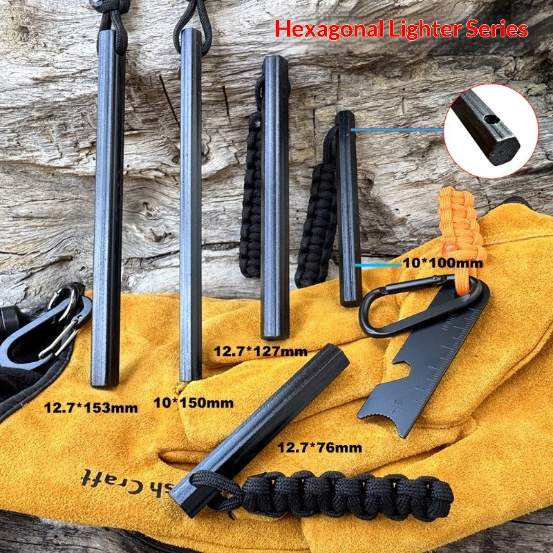 Hand Woven Rope Hexagonal Flin - Ferro Rod Striker avaliação e preço
