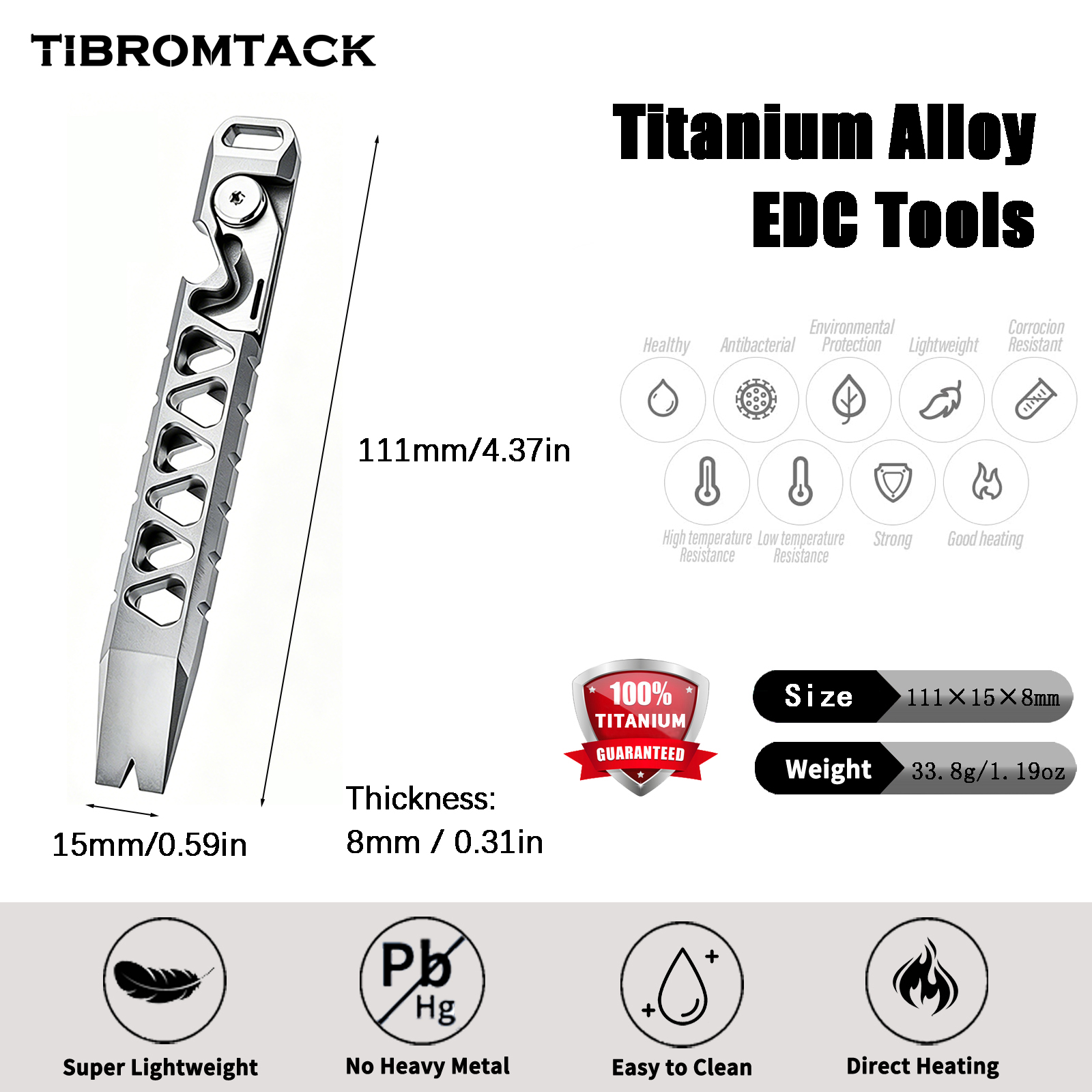 TIBROMTACK Titanium Multi-Func - Edc Every Day Carry おもちゃ avaliação e preço