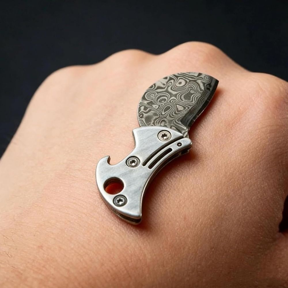 Portable Titanium Material Bot - Edc Every Day Carry おもちゃ avaliação e preço