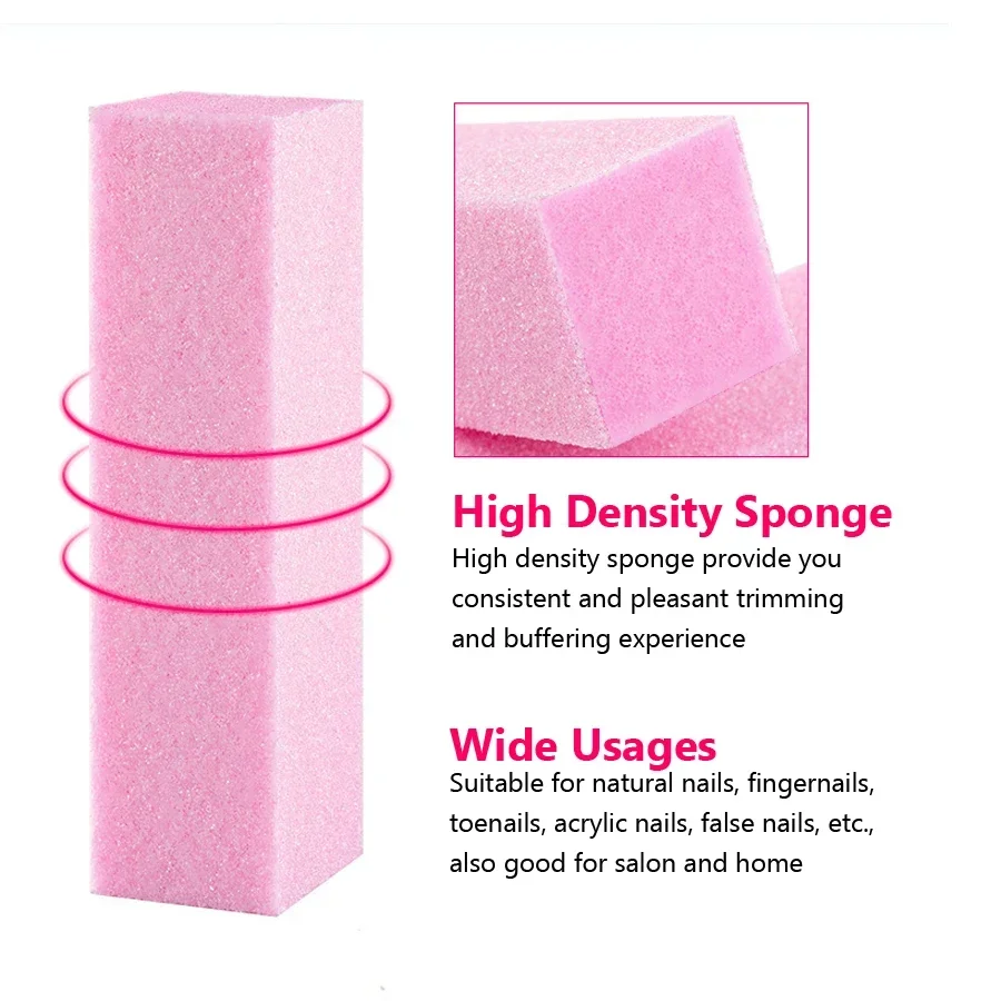 2Pcs Nail Buffer Blocks 4-Side - Nail File Titanium avaliação e preço