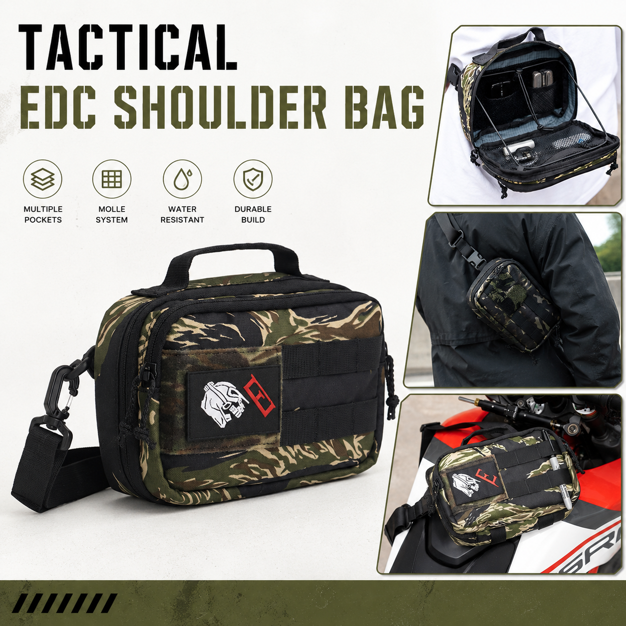 Tactical EDC Shoulder Bag Men  - Edc Carry For Men avaliação e preço