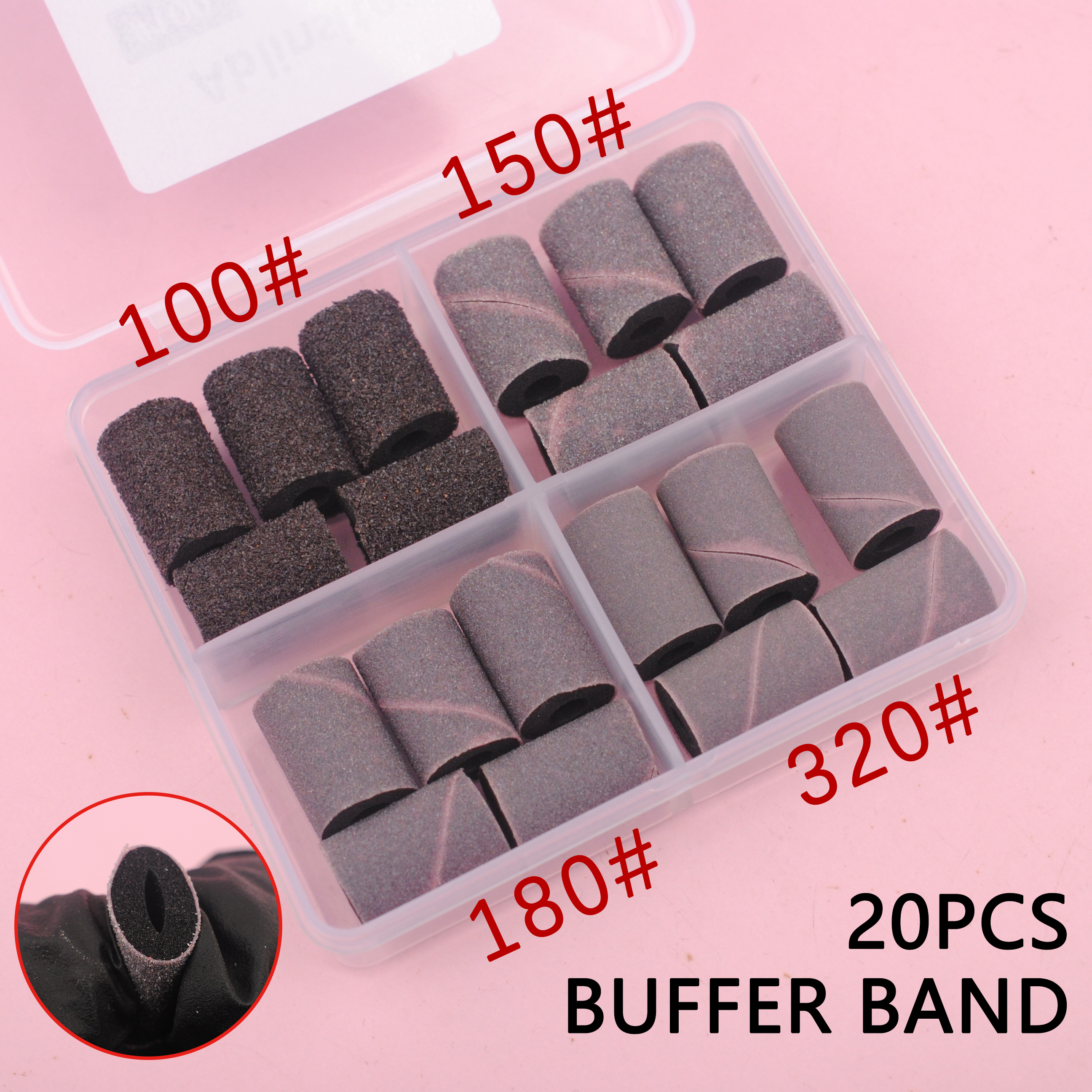 Nail Drill Buffer Bands,Soft S - Nail File Titanium avaliação e preço