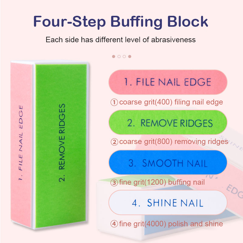 5/10pcs Nail Buffer Block 4 St - Nail File Titanium avaliação e preço