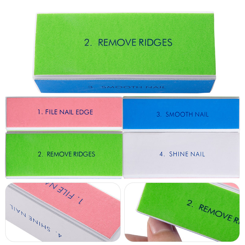 5/10pcs Nail Buffer Block 4 St - Nail File Titanium avaliação e preço