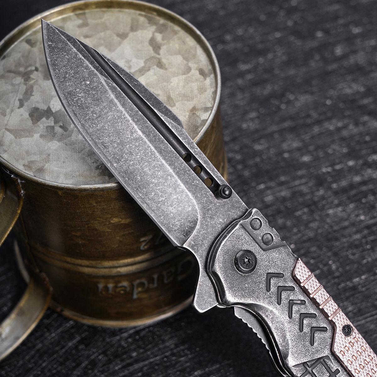 Premium Stonewashed Stainless  - Edc Day Carry avaliação e preço
